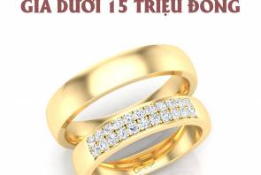 Nhẫn cưới vàng đính kim cương giá dưới 15 Triệu – Cartino